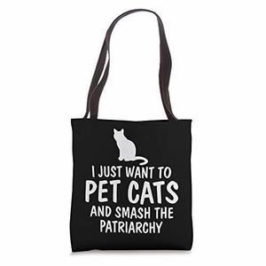 Funny Cat Shirt Pet Cats Smash Patriarchy Tee Men Gift Tote Bag :v